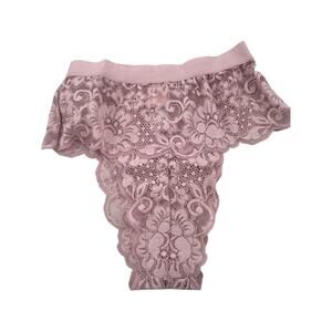 NWT FP X We Are HAH Spin Me Lace Panty Sheer Violet Bridal Wedding Coquette XS